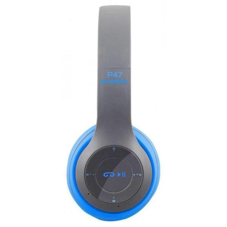 Casque Stéréo MP3 Sans Fil P47 Bluetooth – Bleu Ciel Tunisie