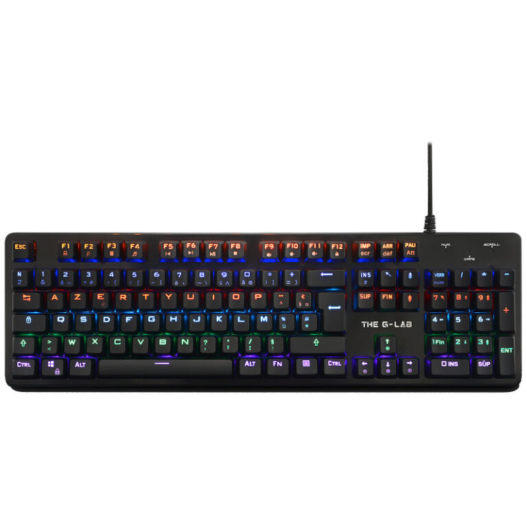 Clavier Gamer Mécanique THE G-LAB Blue Switch  Keyz-Carbon-V3 – RGB – Noir Tunisie