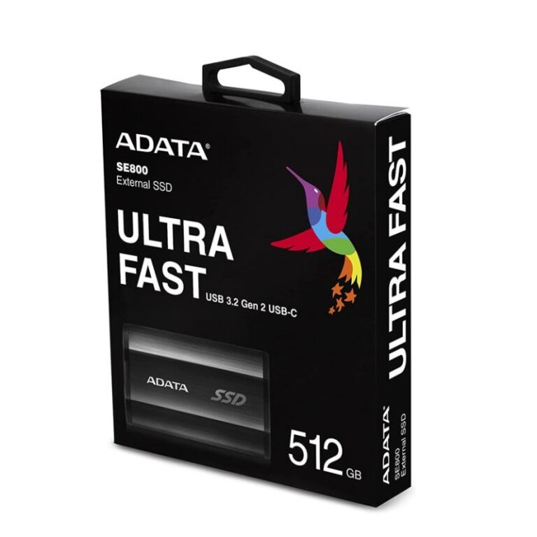 Disque Dur Externe ADATA SE800 512Go SSD – Noir Tunisie