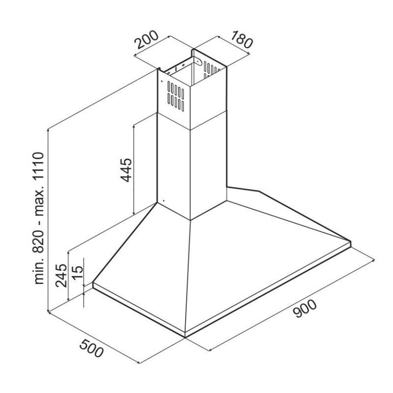 Hotte Pyramidale Focus F.905W 90 cm Blanc Tunisie