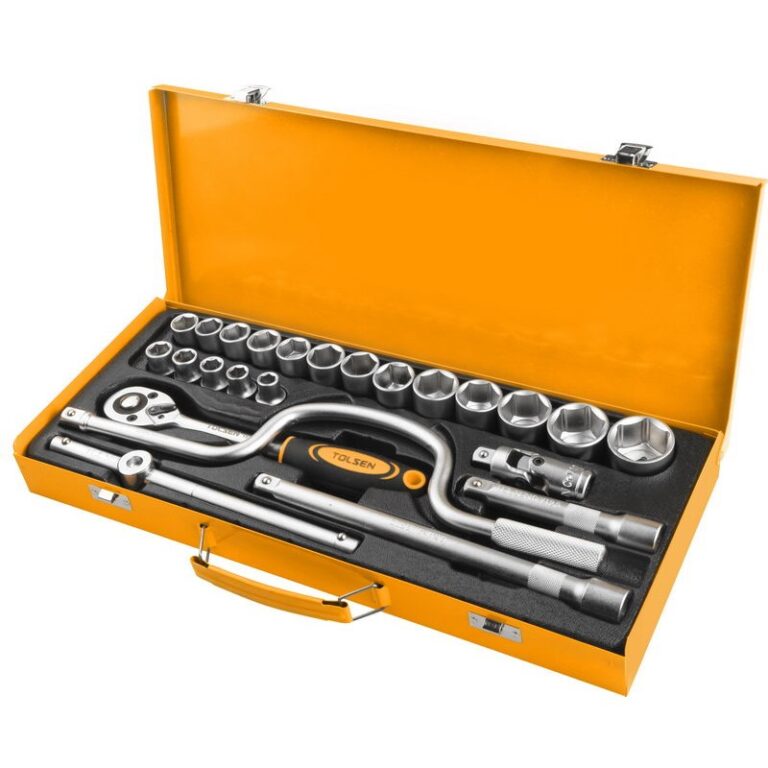Jeu de 24 Pièces pour Cliquet Tolsen 1/2″ 10 – 32 mm (Industierl) CR-V – 15141 Tunisie