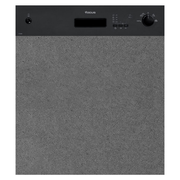 Lave-Vaisselle Semi-Encastrable Focus F.500B 12 Couverts Noir Tunisie