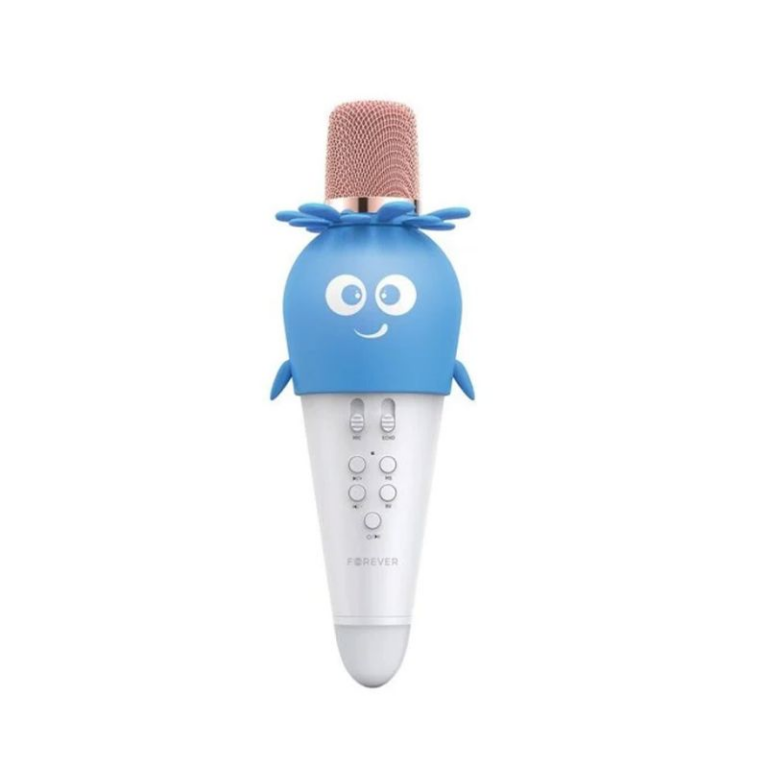 Microphone et Haut-Parleur Forever AMS-200 Bluetooth Karaoké – Bleu – GSM115308 Tunisie
