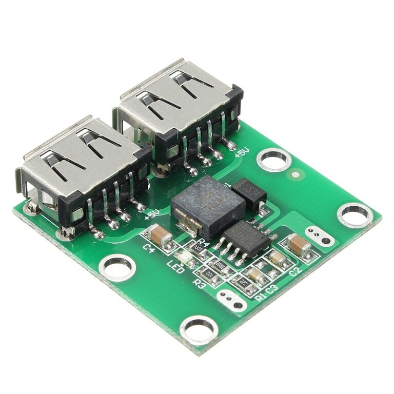 Module de chargeur d’alimentation abaisseur, Double sortie USB 6-24V à 5.2V 3A DC-DC  – NA455 Tunisie