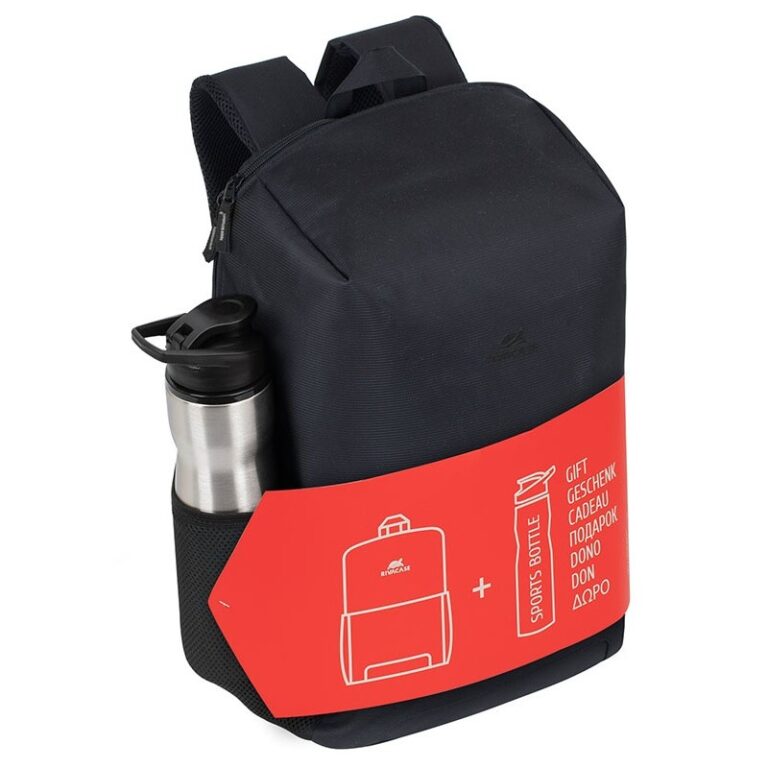 Pack Sac à Dos 15.6″ RIVACASE 8068 + Bouteille de sport –  Noir Tunisie