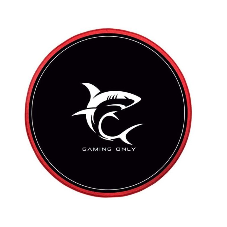 Tapis Protection Sol Gaming White Shark 120cm – Noir & Rouge – Pharaoh Tunisie