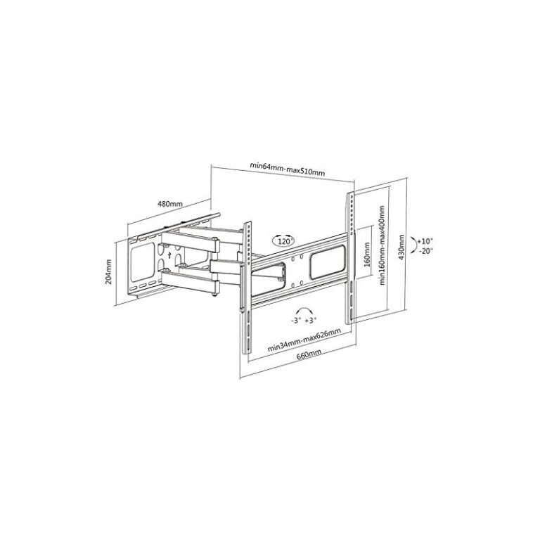 Support Pivotant SBOX PLB-3646 Pour Téléviseurs 37″-70 Tunisie