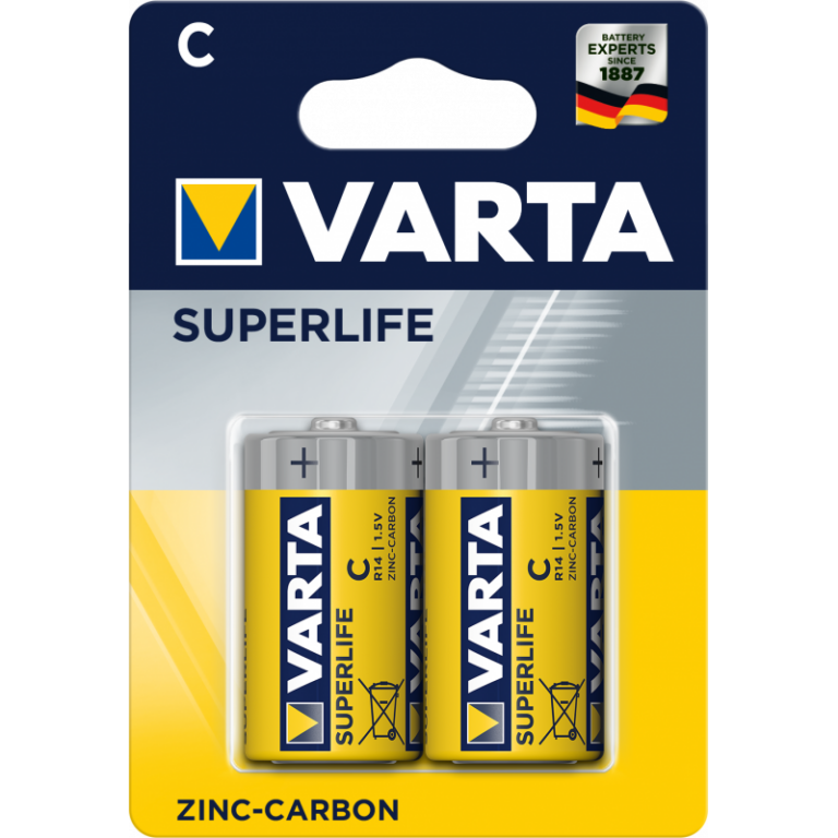 2x Piles Varta Superlife C  R14  1.5v Tunisie