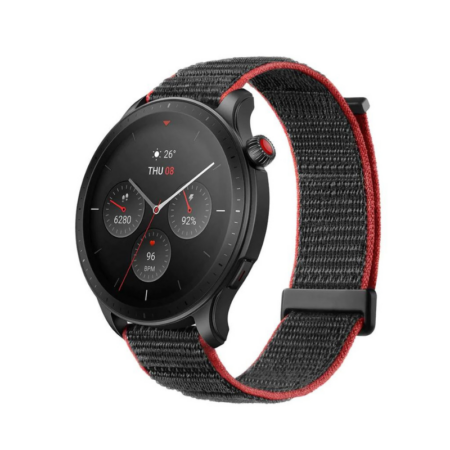 Montre Connectée Amazfit Gtr 4 – Noir & Rouge Tunisie