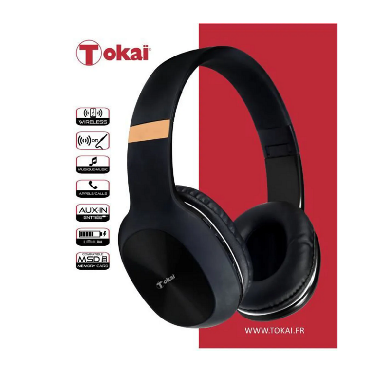 Casque sans fil TOKAI CA159N Avec SD  – Noir – CA159N Tunisie