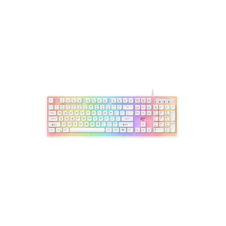 Clavier Gamer Havit Kb876l Rgb BACKLIT – Blanc – Kb876l Tunisie