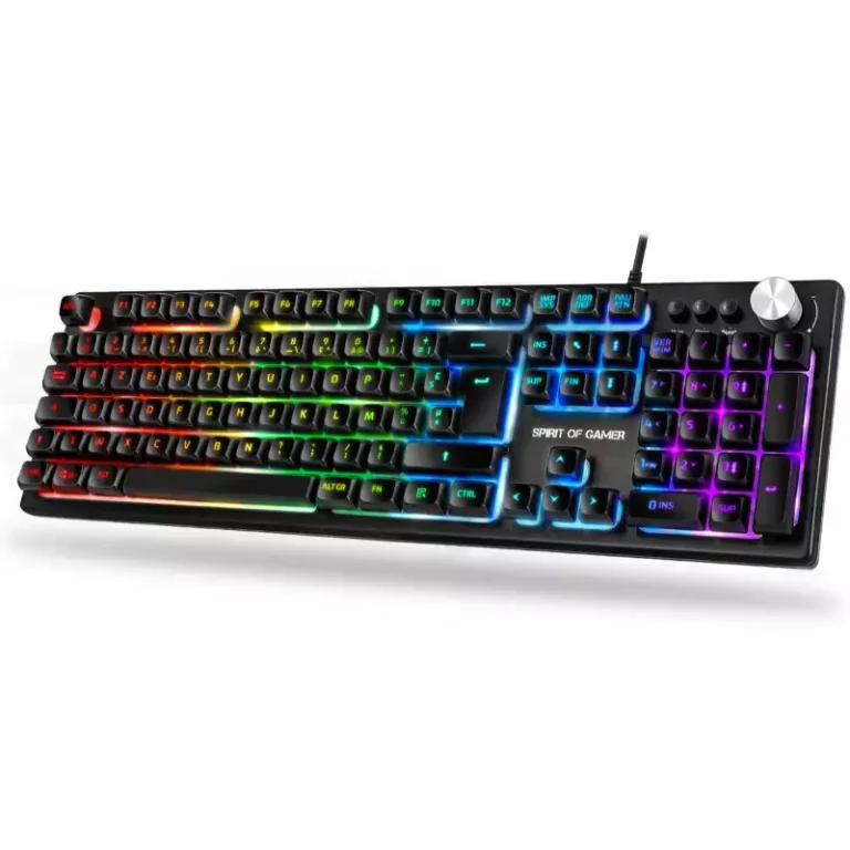 Clavier Gaming Rétroéclairé Spirit Of Gamer Slim RGB Metal Pro-k7 -Noir-CLA-PK7 Tunisie