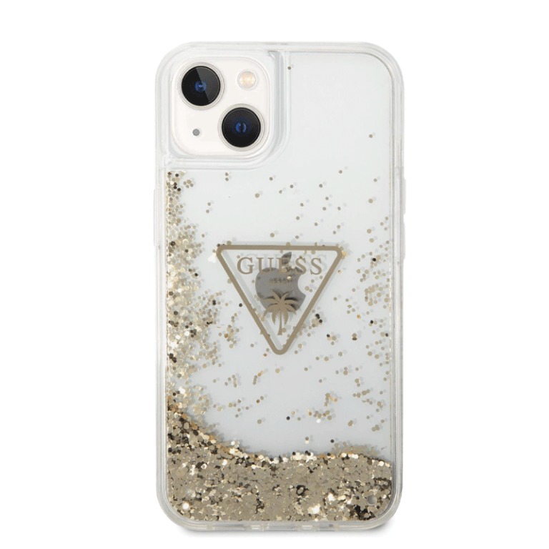 Etui Guess Liquide Glitter avec logo triangle pour iPhone 14 Plus – Silver – 09287 Tunisie