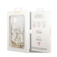 Etui Guess Liquide Glitter avec logo triangle pour iPhone 14 Plus – Silver – 09287 Tunisie