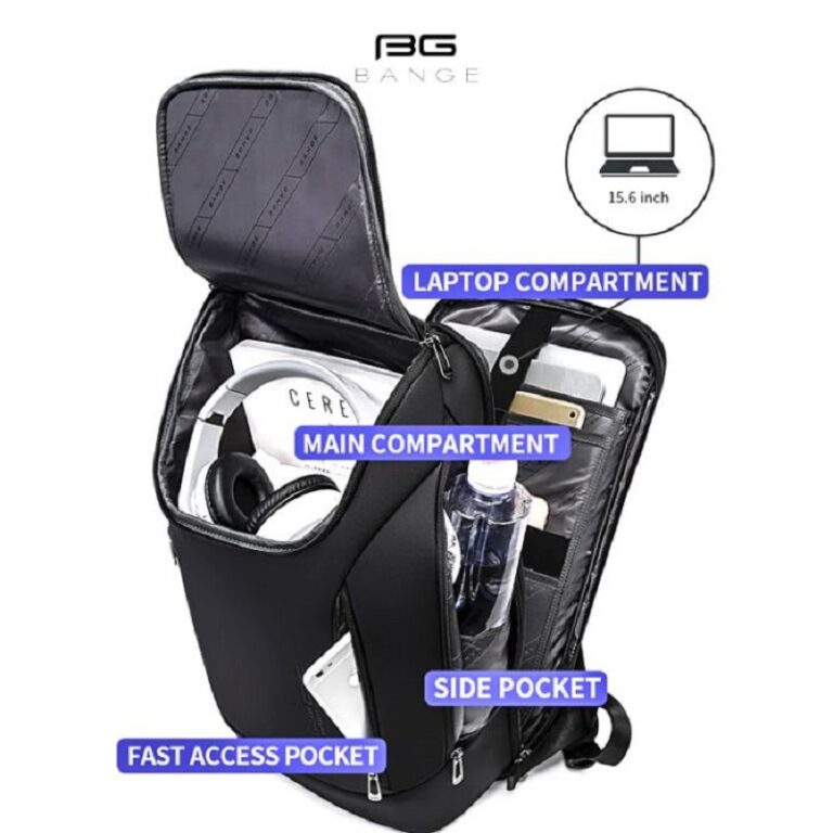 Sac À Dos Bange Bg014 Pour Pc Portable 15.6” Avec Port Usb – Noir – BG014-NOIR Tunisie