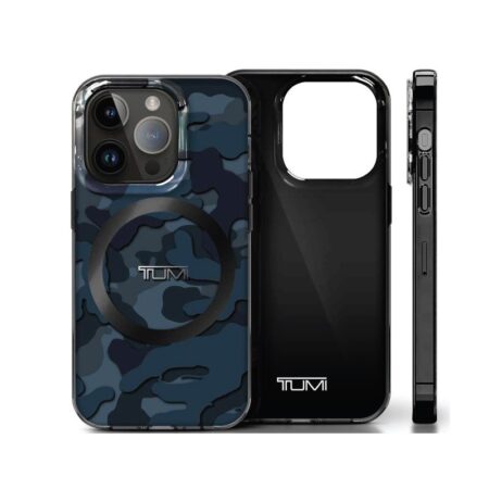 Coque Tumi Iphone 15 Pro Max avec Magsafe camo print  -Blue-15954 Tunisie