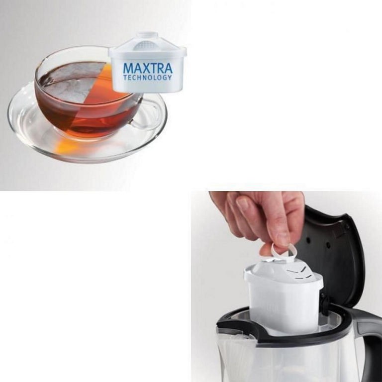 Bouilloire en Verre Filtrante Russell Hobbs Purity 22850-70 Noir & Inox Tunisie