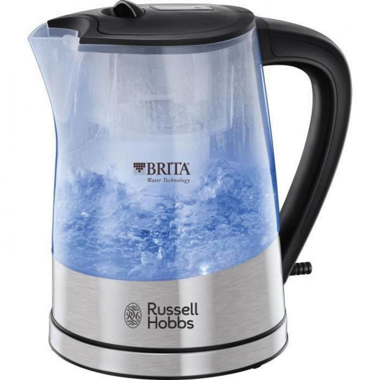 Bouilloire en Verre Filtrante Russell Hobbs Purity 22850-70 Noir & Inox Tunisie