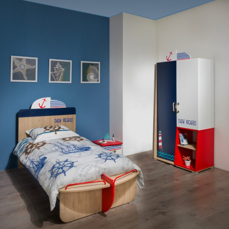 Chambre Enfant Marin 2P Denver/ Bleu/ Rouge/ Blanc – CHE25DV/BL001 Tunisie