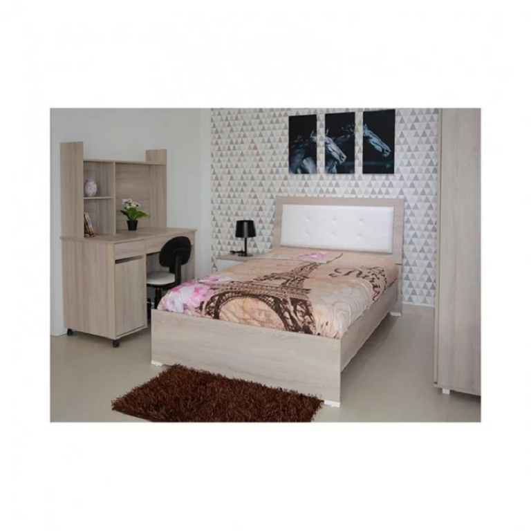 Chambre Enfant Junior Zeineb 190×120 Cm 3 Portes – Chene Brut / Blanc – CHE24CB/BC001 Tunisie