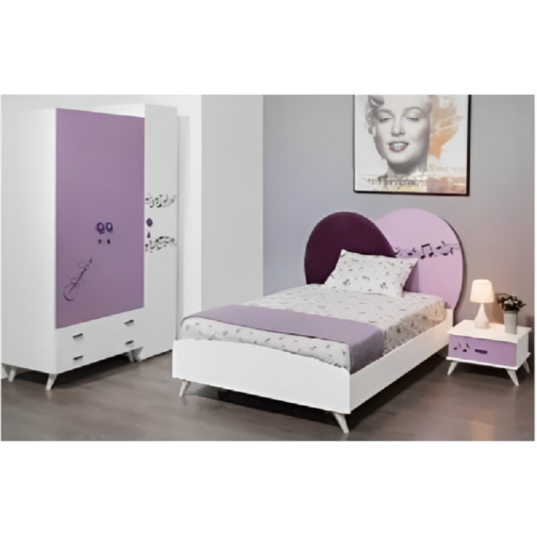 Lit Junior Violette Sotufab Violet/ Blanc – CHE28VL/BC100 Tunisie