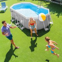 Piscine Prism Frame ovale Intex 5.03 x 2.74 x 1.22 m – Blanc – 26796NP Tunisie