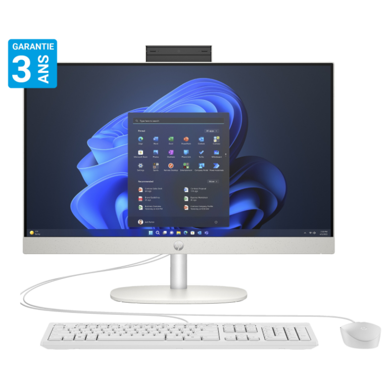 Pc de Bureau AIO HP Proone 240 G10 i5 13é Gén 8Go 512Go – Blanc – 885G6EA Tunisie