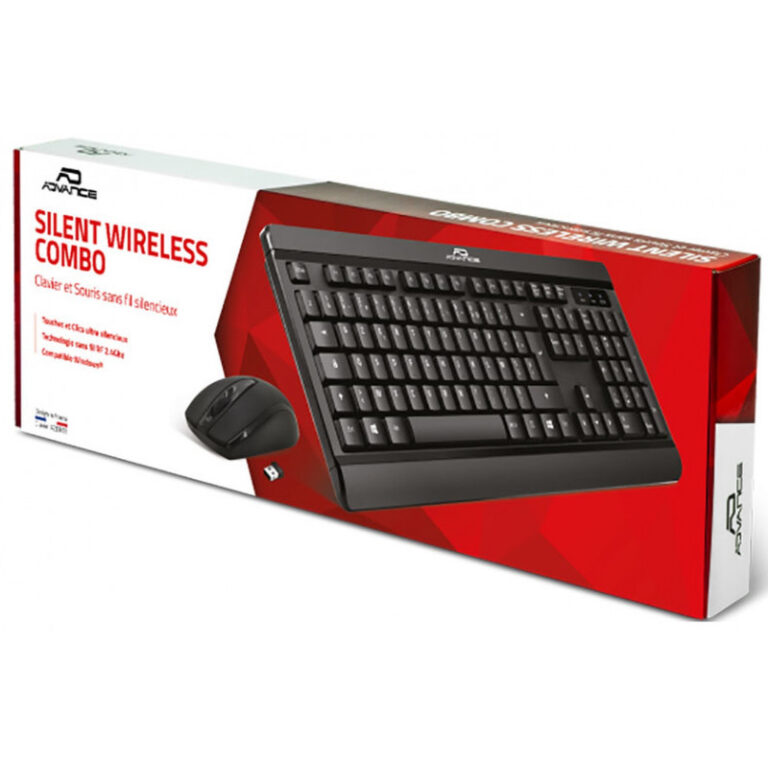 Pack ADVANCE Ensemble Clavier + Souris Silent Wireless Combo – Noir – CLS-G923RF Tunisie