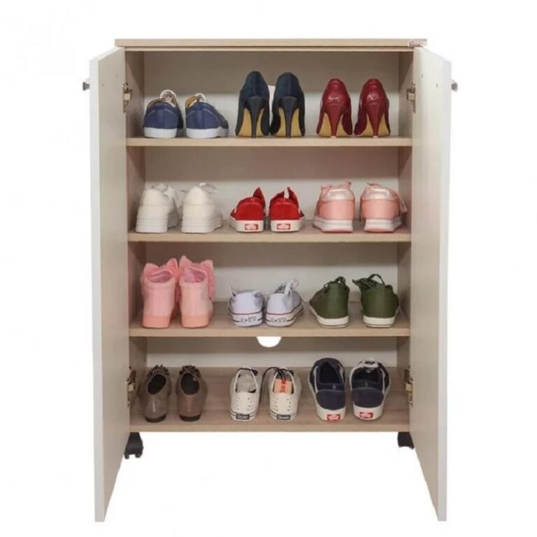 Porte Chaussures Classique 2 Portes – Chêne Brut & Blanc – PC29CB/BC Tunisie