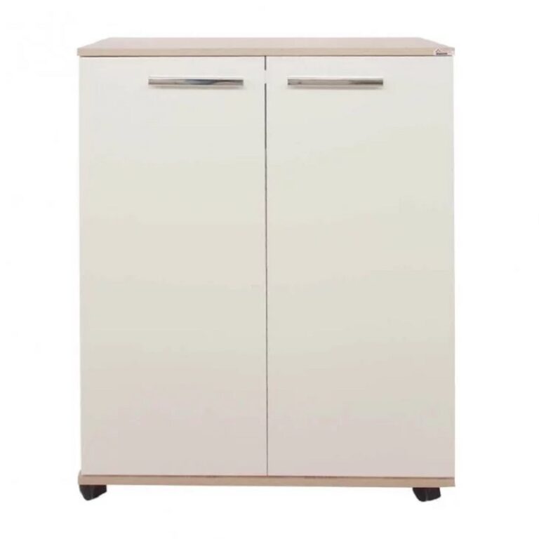 Porte Chaussures Classique 2 Portes – Chêne Brut & Blanc – PC29CB/BC Tunisie