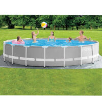 Piscine Tubulaire Intex Prism Frame Ronde 5.49 X 1.22 M Avec Pompe – Gris – 26732 Tunisie