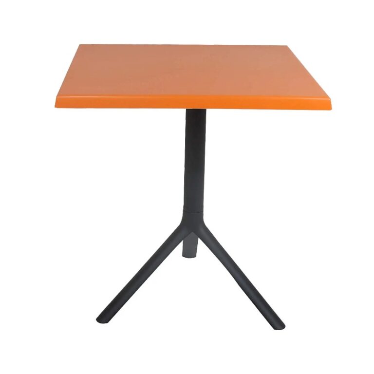 Table Bistrot Noa 3 Pieds 70×70 Cm Werzalit Socle Peinture Noir Sotufab – Orange – TBIS144NR Tunisie