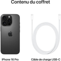 iPhone 16 Pro 128Go – Noir – MYND3ZD/A Tunisie