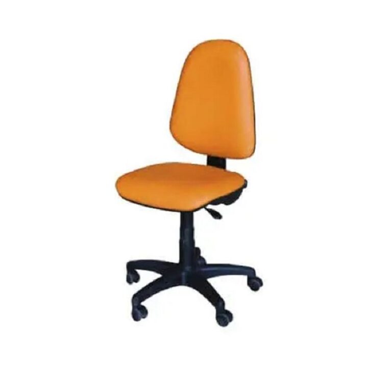Chaise De Bureau Sécretaria En Simili Cuir Sans Accoudoirs – Orangé – CHB0008ORG Tunisie