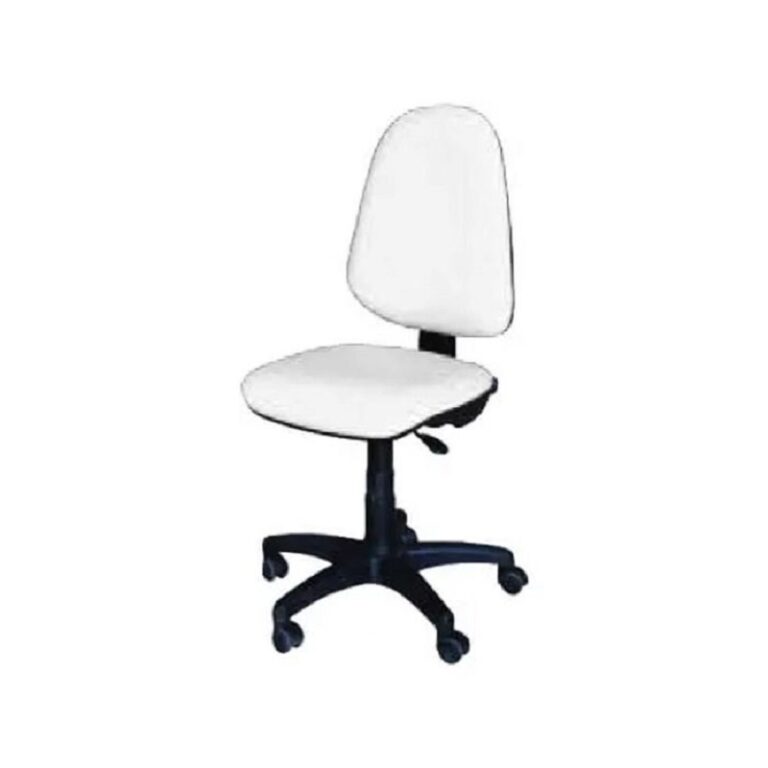Chaise De Bureau Sécretaria En Simili Cuir Sans Accoudoirs – Blanc – CHB0008BC Tunisie