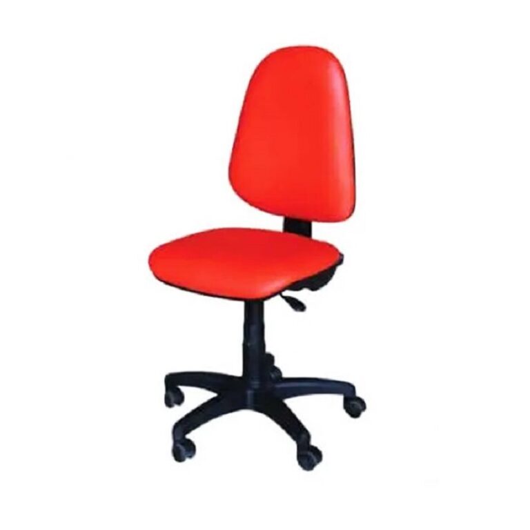 Chaise De Bureau Sécretaria En Simili Cuir Sans Accoudoirs – Rouge – CHB0008RG Tunisie