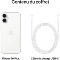 iPhone 16 128Go – Blanc – MYE93ZD/A Tunisie