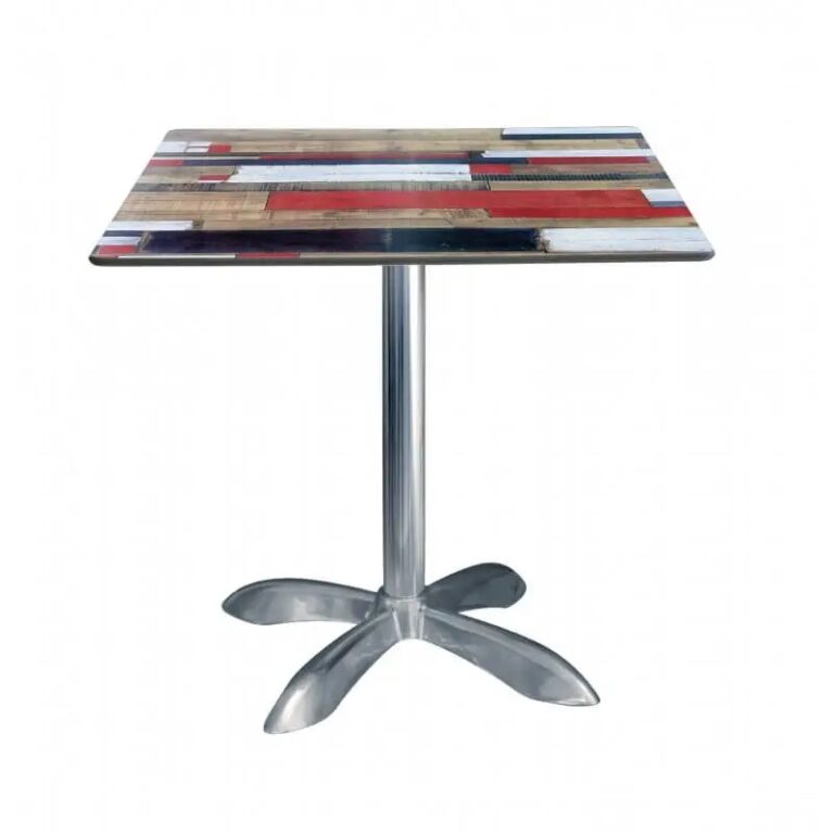 Table Bistrot Carré 70×70 Cm Top Stratifié Compact Sotufab – TBIS100 Tunisie