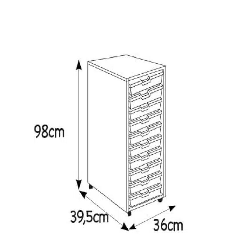 Rangement A 10 Bacs En Plastique Sotufab – Hêtre – MA17 Tunisie