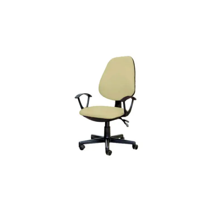 Chaise Secrétariat En Simili Cuir +  Accoudoirs Beige Tunisie