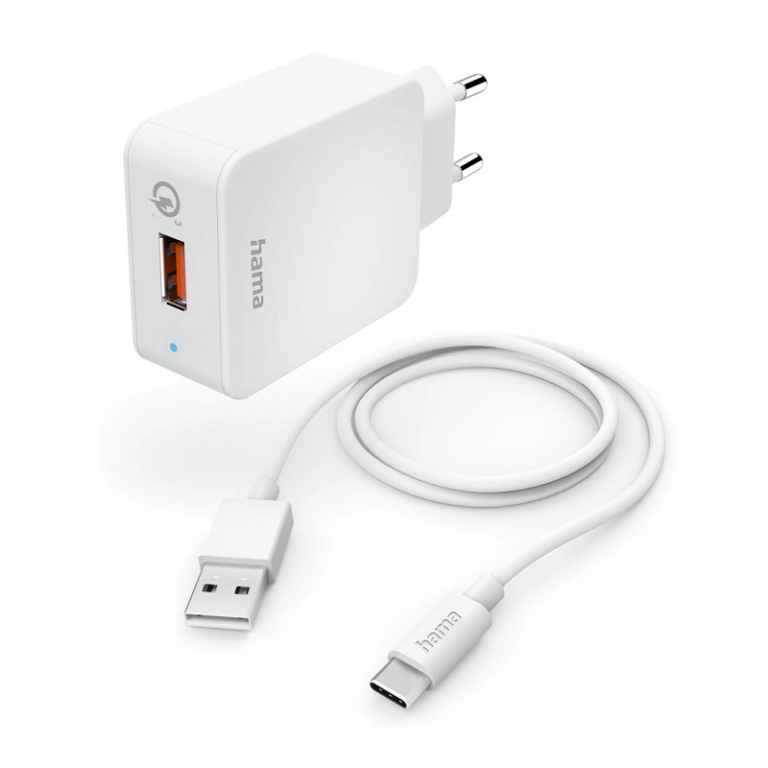 Chargeur rapide Hama avec câble de charge USB-C, 19,5 W, 1,5 m – 201626 Tunisie
