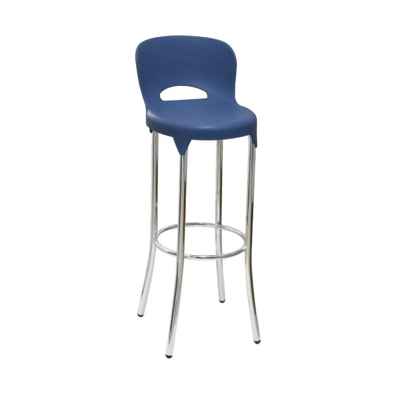 Tabouret Dallas Socle Chromé – Bleu – TABC0010BL Tunisie