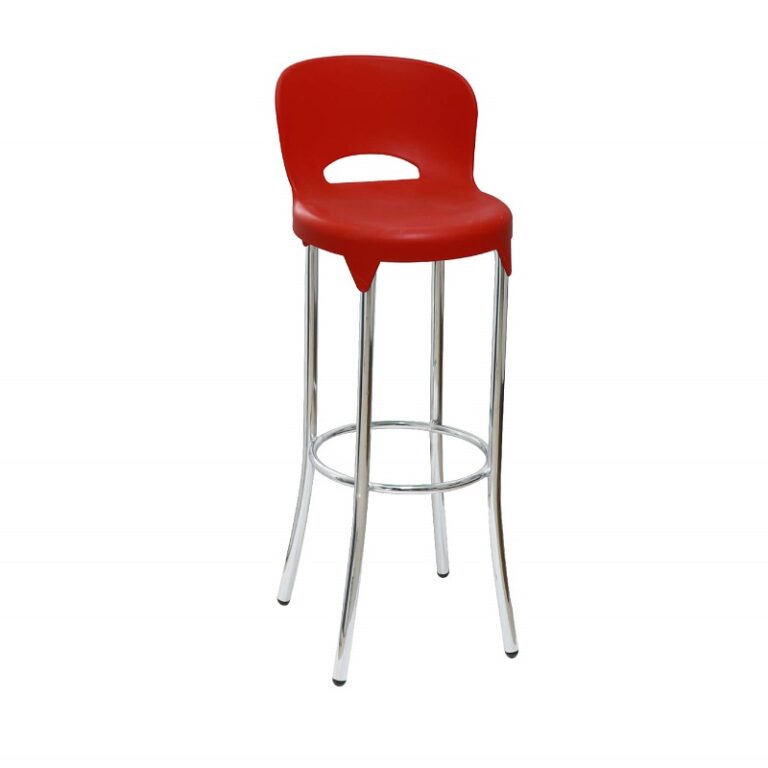 Tabouret Dallas Socle Chromé – Rouge – TABC0010RG Tunisie