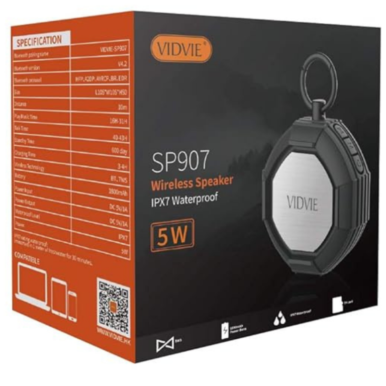 Haut-Parleur Bluetooth Vidvie SP907 NFC – Gris -SP907 Tunisie