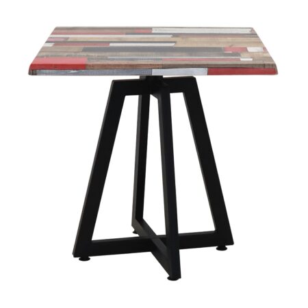 Table Bistrot Mega 70×70 Cm Werzalit Socle Métallique Sotufab – Redden Wood – TBIS135 Tunisie