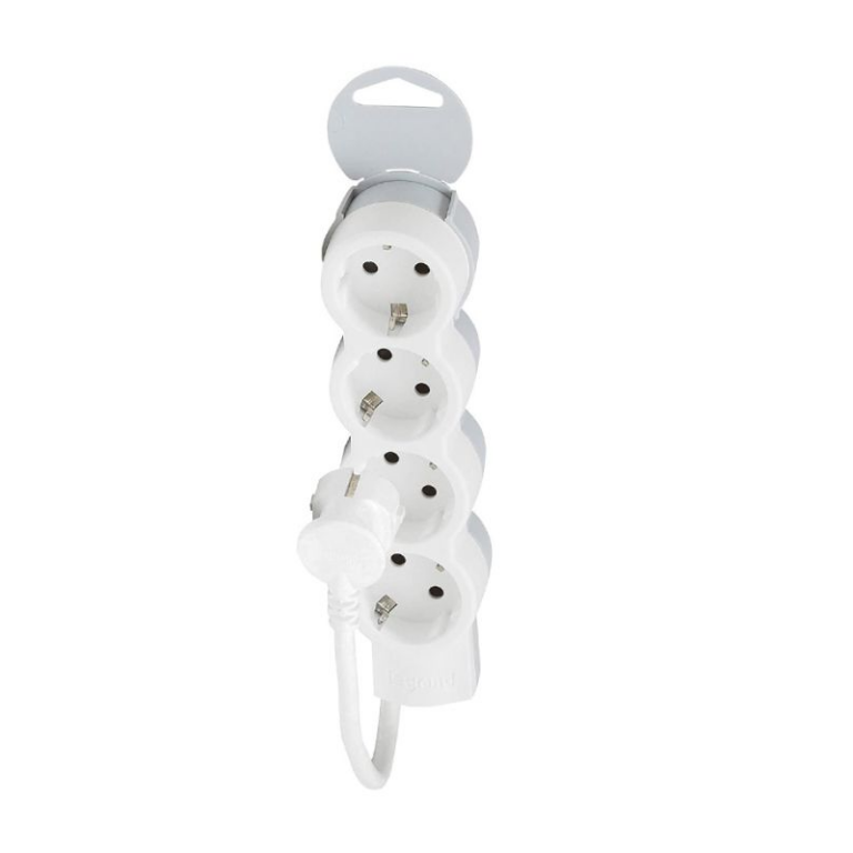 Multiprises Legrand 4 Ports 1.5M – Blanc&Gris – 050055 Tunisie