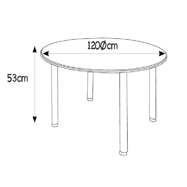 Table Maternelle Ronde Pvc D120 Sotufab – Rose – MA06 Tunisie