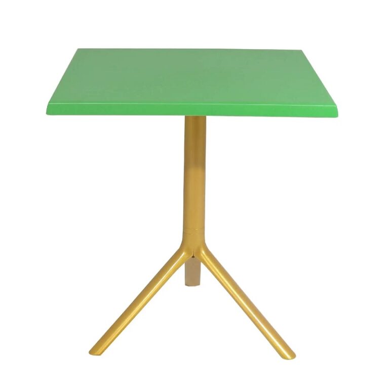 Table Bistrot Noa 3 Pieds 70×70 Cm Werzalit Socle Peinture Doré Sotufab – Pistache – TBIS144DR Tunisie