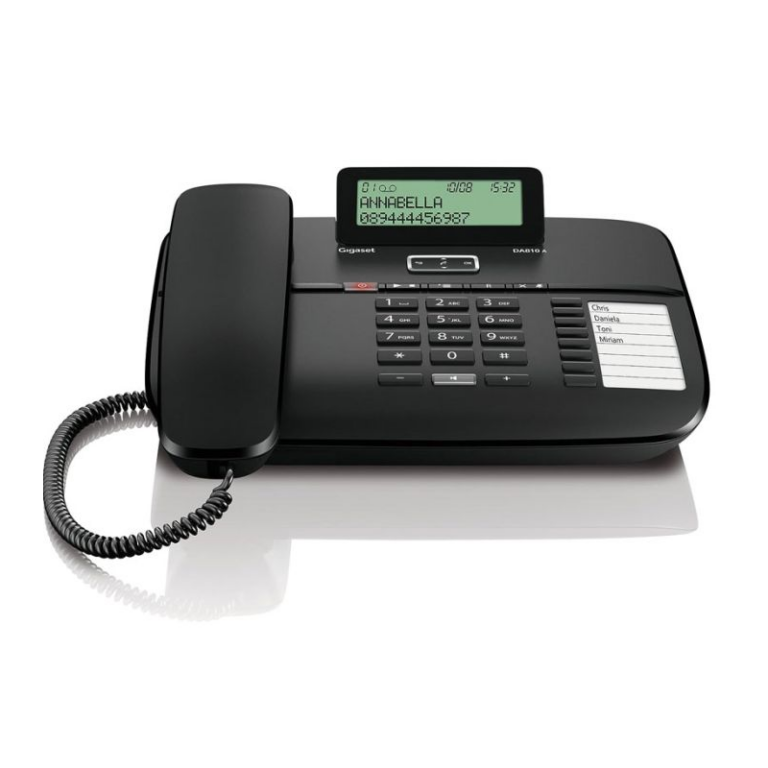 Téléphone Fixe Filaire GIGASET DA810A Noir – DA810A Tunisie
