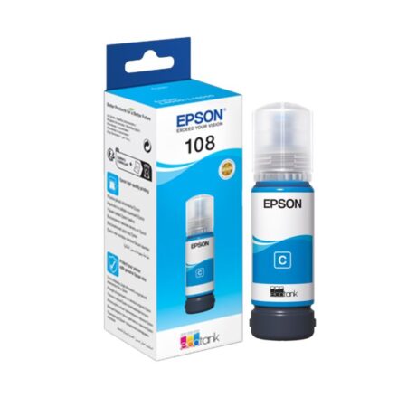 Bouteille d’encre Original Epson Ecotank 108 Cyan – C13T09C24A Tunisie